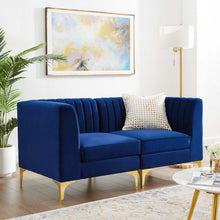 Load image into Gallery viewer, Triumph Channel Tufted Performance Velvet Loveseat by Modway