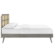 Load image into Gallery viewer, Sidney Cane and Wood Full Platform Bed With Splayed Legs by Modway