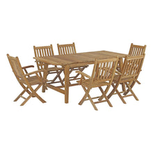 Load image into Gallery viewer, Marina 7 Piece Outdoor Patio Teak Dining Set by Modway