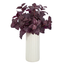 Load image into Gallery viewer, 15" Basil Artificial Plant in White Planter
