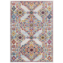Load image into Gallery viewer, Entourage Khalida Distressed Vintage Floral Lattice 5x8 Area Rug by Modway