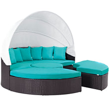 Load image into Gallery viewer, Quest Outdoor Patio Wicker Rattan Canopy Sectional Daybed by Modway