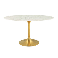 Load image into Gallery viewer, Lippa 54" Oval Faux Marble Dining Table by Modway
