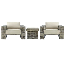Load image into Gallery viewer, Manteo Rustic Coastal Outdoor Patio Sunbrella¨ 3 Piece Set