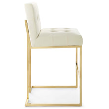 Load image into Gallery viewer, Privy Gold Stainless Steel Performance Velvet Bar Stool by Modway