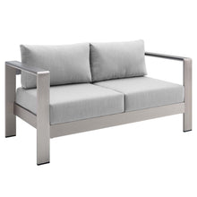 Load image into Gallery viewer, Shore Sunbrella¨ Fabric Aluminum Outdoor Patio Loveseat by Modway