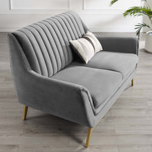 Load image into Gallery viewer, Winsome Channel Tufted Performance Velvet Loveseat by Modway