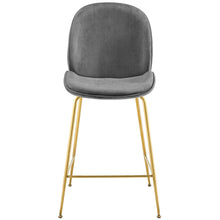 Load image into Gallery viewer, Scoop Gold Stainless Steel Leg Performance Velvet Counter Stool by Modway
