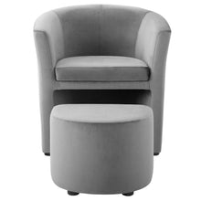 Load image into Gallery viewer, Divulge Performance Velvet Arm Chair and Ottoman Set by Modway