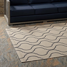 Load image into Gallery viewer, Linza Wave Abstract Trellis Indoor and Outdoor 5x8 Area Rug by Modway