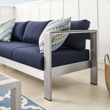 Load image into Gallery viewer, Shore Sunbrella¨ Fabric Aluminum Outdoor Patio Sofa by Modway
