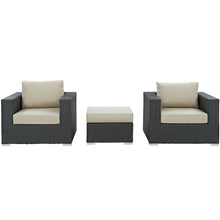 Load image into Gallery viewer, Sojourn 3 Piece Outdoor Patio Sunbrella¨ Sectional Set by Modway