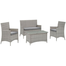 Load image into Gallery viewer, Bridge 4 Piece Outdoor Patio Patio Conversation Set by Modway