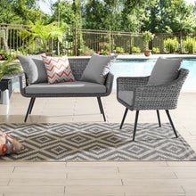 Load image into Gallery viewer, Endeavor 2 Piece Outdoor Patio Wicker Rattan Loveseat and Armchair Set by Modway