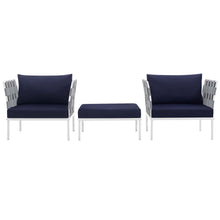 Load image into Gallery viewer, Harmony 3 Piece Outdoor Patio Aluminum Sectional Sofa Set by Modway