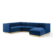 Load image into Gallery viewer, Sanguine 3 Piece Performance Velvet Sectional Sofa Set by Modway