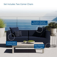 Load image into Gallery viewer, Saybrook 2-Piece Outdoor Patio Upholstered Sectional Sofa Loveseat by Modway