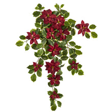 Load image into Gallery viewer, 30" Poinsettia and Variegated Holly Artificial Plant (Set of 2) (Real Touch)