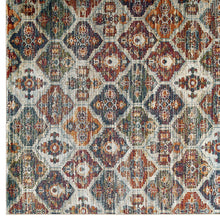 Load image into Gallery viewer, Tribute Azalea Distressed Vintage Floral Lattice 8x10 Area Rug by Modway
