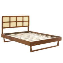 Load image into Gallery viewer, Sidney Cane and Wood Queen Platform Bed With Angular Legs by Modway