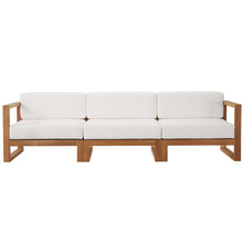 Load image into Gallery viewer, Upland 3-Piece Outdoor Patio Teak Wood Sectional Sofa Set by Modway
