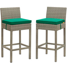 Load image into Gallery viewer, Conduit Outdoor Patio Wicker Rattan Bar Stool Set of 2 by Modway