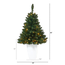 Load image into Gallery viewer, 3.5' Northern Rocky Spruce Artificial Christmas Tree w/ 50 Clear Lights