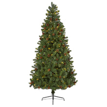 Load image into Gallery viewer, 7.5' Rocky Mountain Spruce Artificial Christmas Tree w/ Pinecones