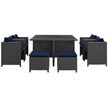 Load image into Gallery viewer, Sojourn 9 Piece Outdoor Patio Sunbrella¨ Dining Set by Modway