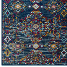 Load image into Gallery viewer, Entourage Khalida Distressed Vintage Floral Lattice 5x8 Area Rug by Modway