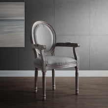 Load image into Gallery viewer, Emanate Vintage French Upholstered Fabric Dining Armchair by Modway