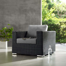 Load image into Gallery viewer, Summon Outdoor Patio Fabric Sunbrella¨ Armchair by Modway