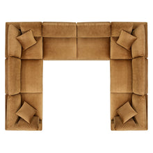 Load image into Gallery viewer, Commix 8-Piece Down Filled Overstuffed Performance Velvet Sectional Sofa by Modway