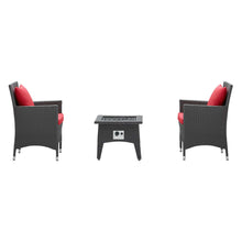 Load image into Gallery viewer, Convene 3 Piece Set Outdoor Patio with Fire Pit by Modway