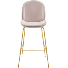 Load image into Gallery viewer, Scoop Gold Stainless Steel Leg Performance Velvet Bar Stool by Modway