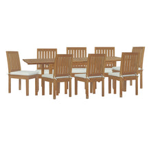 Load image into Gallery viewer, Marina 9 Piece Outdoor Patio Teak Dining Set by Modway