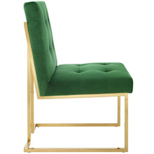 Load image into Gallery viewer, Privy Gold Stainless Steel Performance Velvet Dining Chair by Modway