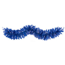 Load image into Gallery viewer, 6' Blue Artificial Christmas Garland with 50 Warm White Lights