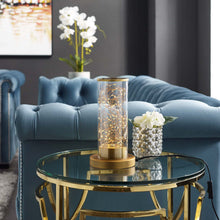 Load image into Gallery viewer, Adore Cylindrical-Shaped Clear Glass And Brass Table Lamp by Modway