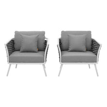 Load image into Gallery viewer, Stance Outdoor Patio Aluminum Armchair Set of 2 by Modway