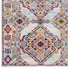 Load image into Gallery viewer, Entourage Khalida Distressed Floral Lattice 8x10 Area Rug by Modway