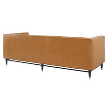 Load image into Gallery viewer, Devote Channel Tufted Vegan Leather Sofa by Modway