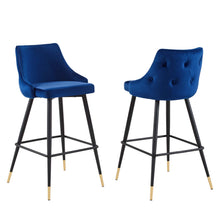 Load image into Gallery viewer, Adorn Performance Velvet Bar Stool Set of 2 by Modway