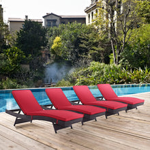 Load image into Gallery viewer, Convene Outdoor Patio Chaise Set of 4 by Modway