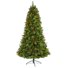 Load image into Gallery viewer, 7' Aberdeen Spruce Artificial Christmas Tree w/ 500 Clear LED Lights