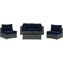 Load image into Gallery viewer, Sojourn 5 Piece Outdoor Patio Sunbrella¨ Sectional Set by Modway
