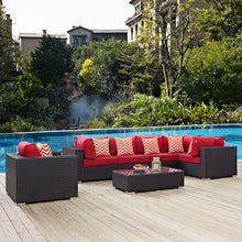 Load image into Gallery viewer, Convene 7 Piece Outdoor Patio Sectional Set by Modway