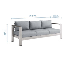 Load image into Gallery viewer, Shore Outdoor Patio Aluminum Sofa by Modway