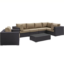 Load image into Gallery viewer, Convene 7 Piece Outdoor Patio Sectional Set by Modway
