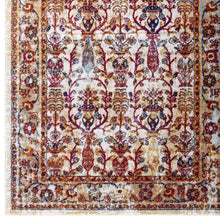 Load image into Gallery viewer, Entourage Jessa Distressed Vintage Floral Lattice 8x10 Area Rug by Modway
